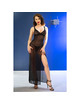 chilirose - cr 4723 babydoll largo tanga negro s