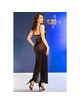 chilirose - cr 4723 long babydoll thong black s