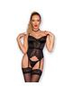chilirose - cr 4674 corset 3 piezas negro s