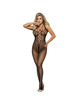 Subblime - 951788 bodystocking largo de rejilla tirantes en pecho y espalda negro talla Única