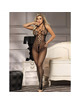 Subblime - 951788 bodystocking largo de rejilla tirantes en pecho y espalda negro talla Única