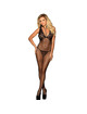 subblime - 951993 bodystocking crotchless de rejilla transparente negro talla Única
