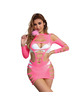 subblime - 952273 bodystocking de rejilla elstico manga larga rosa talla Única