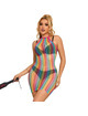 Mini Vestido Subblime Fishnet Rainbow