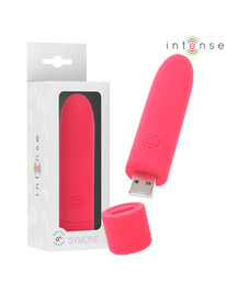 intense - symone bala vibradora recargable por usb 8 vibraciones rojo 10 x 2.2 cm