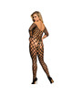 subblime - 951719 open shoulders fishnet bodystocking black one size