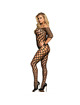 subblime - 951719 open shoulders fishnet bodystocking black one size