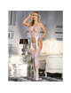 subblime - 951894 bodystocking crotchless de rejilla con tirantes blanco talla Única