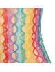 Mini Vestido Subblime Fishnet Rainbow Off Shoulder