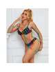Mini Vestido Subblime Fishnet Rainbow Manga Longa