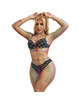 Mini Vestido Subblime Fishnet Rainbow