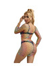 Mini Vestido Subblime Fishnet Rainbow
