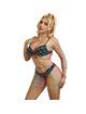 Mini Vestido Subblime Fishnet Rainbow