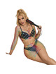Mini Vestido Subblime Fishnet Rainbow