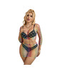 Mini Vestido Subblime Fishnet Rainbow