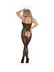 subblime - 951726 black elastic fishnet crotchless bodystocking one size