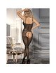 subblime - 951726 black elastic fishnet crotchless bodystocking one size