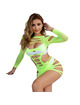 Mini Vestido Subblime Manga Comprida Verde