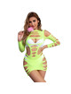 Mini Vestido Subblime Manga Comprida Verde