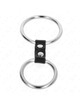 Cockring Kink Honnor Duplo Metal e Couro