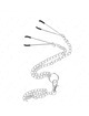 kink - triple chrome metal penis ring 3.8 cm to 5 cm with 26 cm metal chain and nipple clamps model 2