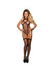 Subblime - 952006 bodystocking de rejilla negro talla Única