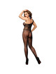 subblime - 952037 bodystocking de rejilla de un hombro con diamantes negro talla Única