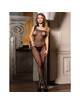 subblime - 952037 bodystocking de rejilla de un hombro con diamantes negro talla Única