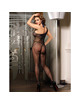 subblime - 952037 bodystocking de rejilla de un hombro con diamantes negro talla Única