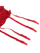Subblime - 952181 bodystocking de rejilla con guantes y diamantes rojo talla Única