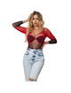 Body Subblime Degradê Vermelho e Preto