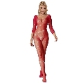subblime - 952419 bodystocking de rejilla con diamantes manga larga rojo talla Única