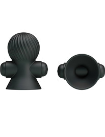 Estimuladores de Mamilos Pretty Love com Vibração Preto