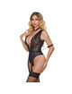 Subblime - 954390 body sexy con ligueros negro l/xl