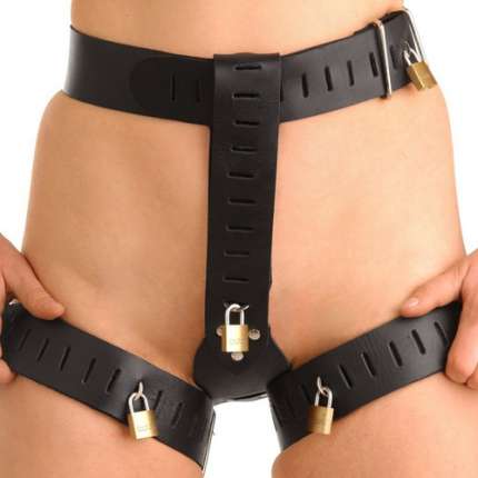 Chastity belt Female with 5 Padlocks 144001