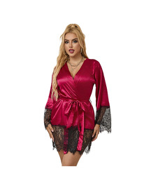 subblime - 953829 pijamas elegantes de renda + tanga vermelho l/xl