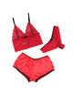 subblime - 953904 silk and lace nightgown + panties red l/xl