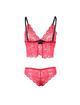 subblime - 953904 silk and lace nightgown + panties red l/xl