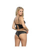 subblime - 953911 silk and lace nightgown + panties black s/m
