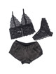 subblime - 953911 silk and lace nightgown + panties black s/m