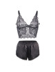 subblime - 953911 silk and lace nightgown + panties black s/m