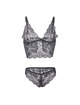 subblime - 953911 camisÓn de seda y encaje + panties negro s/m
