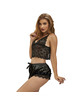 subblime - 953935 casual silk nightgown + lace pants black s/m