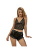 subblime - 953942 casual silk nightgown + lace pants black l/xl