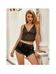 subblime - 953942 casual silk nightgown + lace pants black l/xl