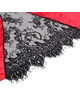 subblime - 954024 lace sheer back camisole + thong red/black l/xl