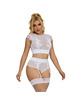 subblime - 954048 bra + panties with garter belt white l/xl