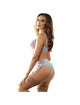 subblime - 954116 bra + panties with garter belt floral design blue l/xl