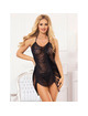 Subblime - 954222 strappy dress + thong black s/m