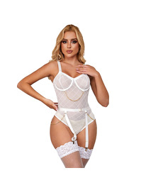 subblime - 954284 body con cadenas + ligueros blanco s/m